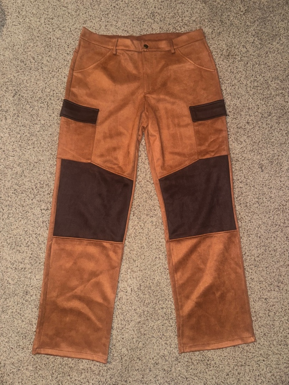 Women’s XXL Two-Tone Brown suede pants